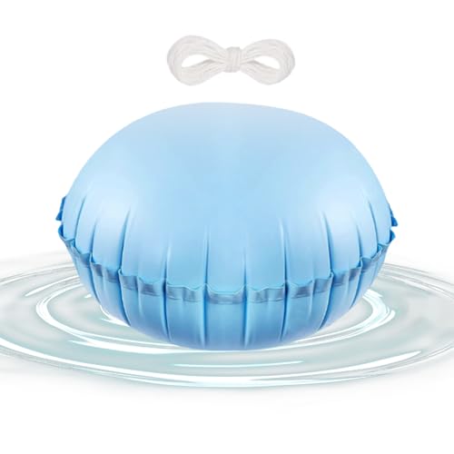 dzqad Bodenpoolkissen,120x120cm Luftkissen Für Poolabdeckung - Kältebeständiges Schwimm Winterzubehör Mit Seil Für Familie Und Freunde von dzqad