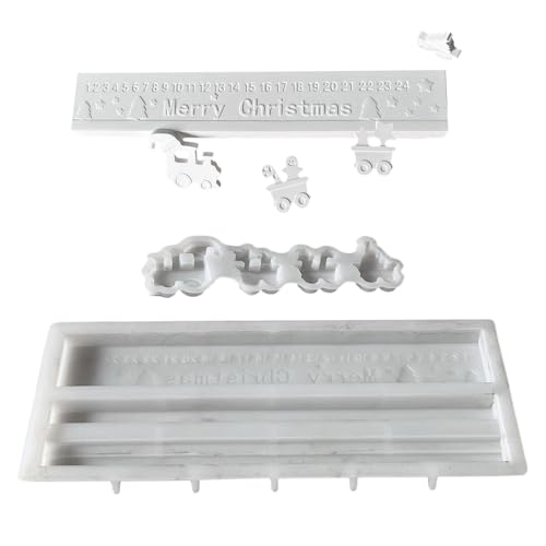 dzqad Christmas Silicone Form, Adventskalender Figuren Deko Silikonform, Multifunktionale Epoxidharz Beton Werkzeuge für Klasse Schule Studio Zuhause von dzqad