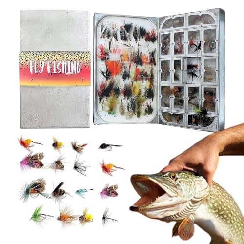 dzqad Fliegenfischen Kalender 2025 | 24-teiliger Fliegenfischen Köder Weihnachtskalender,Dekoartikel für Festtage Geburtstag Büro Raum Männer Frauen Lehrer von dzqad