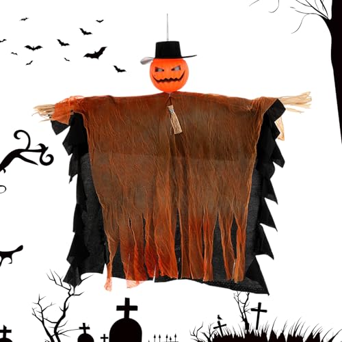 dzqad Geisterkürbis Dekoration, Festtagsbaumschmuck, Halloween Vogelscheuche Mit Drehbarem Kopf Und Biegsamen Armen Für Zaun Decke Baum Rasen Garten Balkon dzqad Geisterkürbis Dekoration, Festtagsbaumschmuck, Halloween Vogelscheuche Mit Drehbarem Kopf Und Biegsamen Armen Für Zaun Decke Baum Rasen Garten Balkon von dzqad
