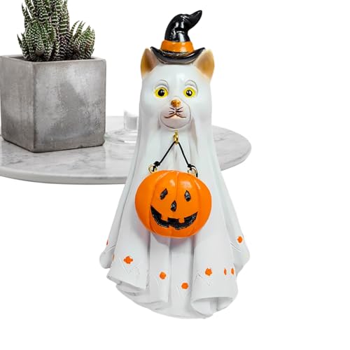 dzqad Halloween Geist Figur | -Dekofigur Außendekoration Garten | Halloween Tischdekoration Für Garten Terrasse Fenster Spukhaus Kamin Schlafzimmer von dzqad