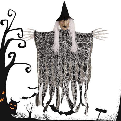 dzqad Halloween Hexen Deko-Ornamente - Schaurige Hexen Deko Für Draußen Und Feste,Halloween Deko Für Schlafzimmer Garten Terrasse Rasen Spukhaus Draußen von dzqad