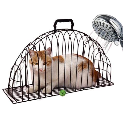 dzqad Haustierkäfige Für Katzen | Kratzfeste Pflegebox Für Katzen - Multifunktionales Metallgitter-Pflegewerkzeug für Haustiere für Indoor Kätzchen Welpen Reisen Zuhause und Autofahrten von dzqad