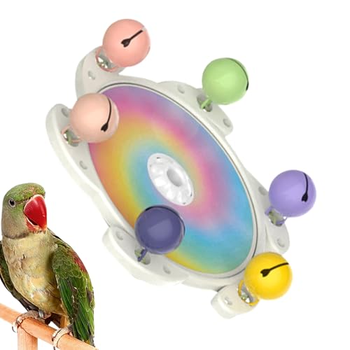 dzqad Käfigspielzeug für Sittiche, Rotierende Spielschaukel Für Vogelkäfig, Beschäftigungs Spielzeug Für Balkon Fensterbank Garten Sittiche Nymphensittiche von dzqad