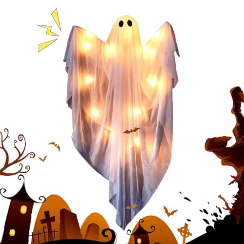 dzqad Leuchtende | Halloween Dekoration Beleuchtet | Süß Gruselige Leuchtstatue für Drinnen Draußen | Haus Fenster Tür Nacht Party Dekoration von dzqad