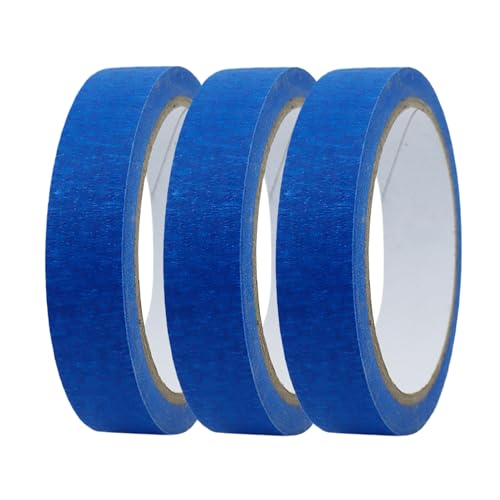 dzqad Malerband - 3 Rollen x 20m blaues Klebeband,Abnehmbares Hilfsmittel für Wand Leiste Decke Möbel Auto Kunstprojekte Heimwerker dzqad Malerband - 3 Rollen x 20m blaues Klebeband,Abnehmbares Hilfsmittel für Wand Leiste Decke Möbel Auto Kunstprojekte Heimwerker von dzqad
