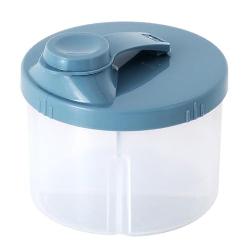 dzqad Milchpulver Portionierer Baby, Babynahrungsspender Tragbare, Milchpulver Aufbewahrungsbox, 4 Lagiger MilchPulver Spender, Milchpulverspender Baby, Milchpulver Box Für Reise Im Freien, Blau von dzqad