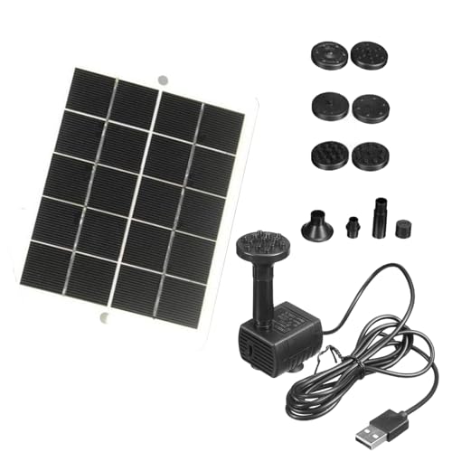 dzqad Solarpumpe | 15 Watt Teichpumpe Solarbetrieben Für Außen | Einstellbares Bewässerungssystem Garten Deko für Rasen Balkon Pool Weg und Boden dzqad Solarpumpe | 15 Watt Teichpumpe Solarbetrieben Für Außen | Einstellbares Bewässerungssystem Garten Deko für Rasen Balkon Pool Weg und Boden von dzqad