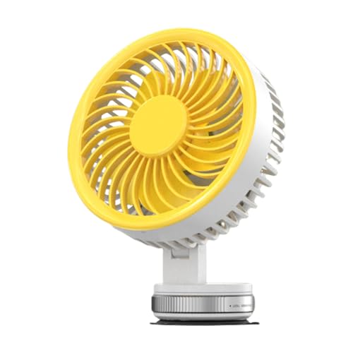 dzqad Wandmontage Ventilator - Tischventilator,Mit Saugnapf USB aufladbar 3000mAh Luftzirkulator Für Garage Werkstatt Zuhause Werkhalle von dzqad