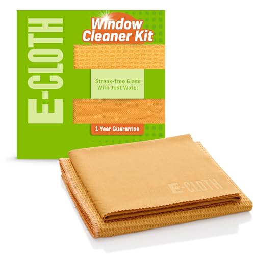 E-Cloth Fenster-Reinigungsset, Mikrofaser, Orange, 2 Tuchset von e-cloth