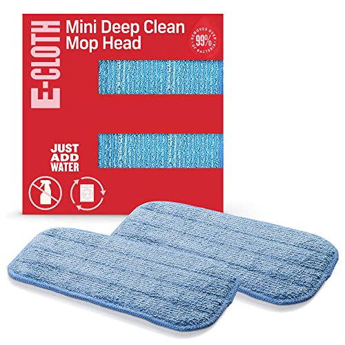 E-Cloth Deep Clean Wischmoppkopf Mikrofaser-Wischmopp-Kopf, Mini-Moppkopf, 2 Stück, New Version, 2 von e-cloth