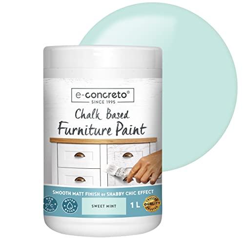e-concreto Möbelkreidefarbe 1L mit Rührer (Mint Green) von e-concreto