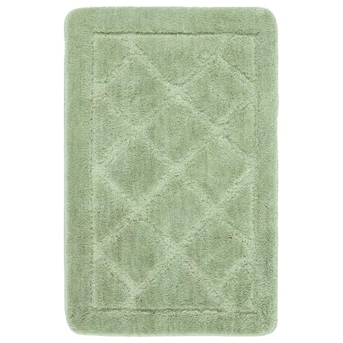 e-floor - Badematte Soft – Badteppich Weich Flauschig – Rutschfester Badezimmerteppich – Angenehm im Griff – Leicht zu Reinigen – Waschmaschinengeeignet - Badematten - Teppish - 50x80 cm Grün von e-floor