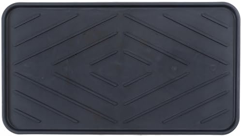 e-floor Schuhabtropfschale | 38cm x 63cm | Grau | Schuhmatte | Schuhablage | Schuhunterlage | Abtropfschale für Schuhe Regen Herbst Winter | Anti-Rutsch | große Schuhunterlage | Napfunterlage von e-floor