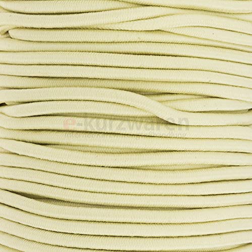 5m Gummikordel 1mm / 2mm / 2,5mm / 3mm / 4mm / 5mm Hutgummi hochwertig Rundgummi Gummischnur elastisch Handwerk 32 Farben von e-kurzwaren