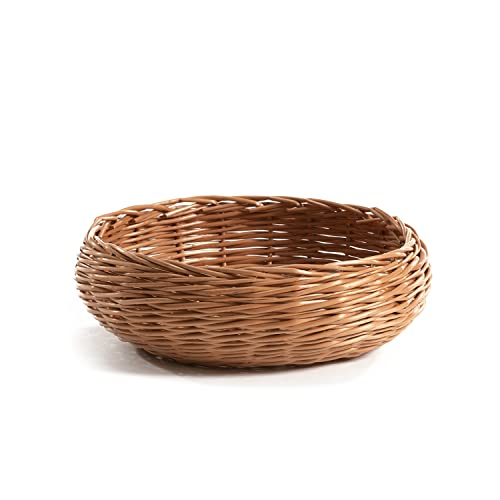 e-wicker24 Alles aus Weide DESAYER SCHALE AUS WEIDE, RUNDE SCHALE, AUFBEWAHRUNGSSCHALE FÜR BROT, OBST, GEMÜSE UND SÜßIGKEITEN von e-wicker24 Alles aus Weide