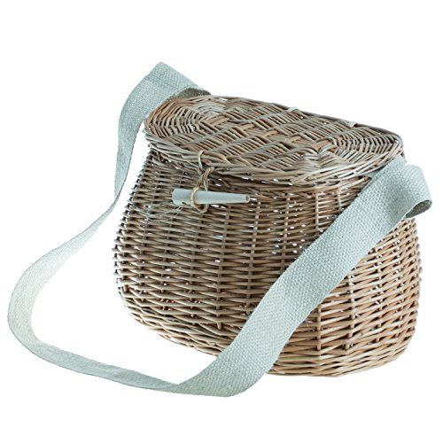 e-wicker24 Alles aus Weide Anglerkorb aus Weide, Fischkorb, geflochtener Fischerkorb, Fischkorb mit Riemen, Weidenkorb für Anglerzubehör, Korb für Fischerzubehör e-wicker24 Alles aus Weide Anglerkorb aus Weide, Fischkorb, geflochtener Fischerkorb, Fischkorb mit Riemen, Weidenkorb für Anglerzubehör, Korb für Fischerzubehör von e-wicker24 Alles aus Weide