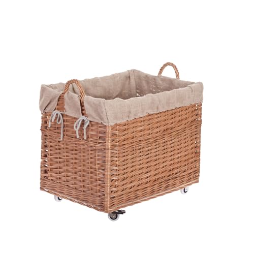 e-wicker24 Alles aus Weide Vollweidener Kaminkorb rechteckig Rollkorb aus Weide Korbwaren für Kaminholz Kolzkorb groß e-wicker24 Alles aus Weide Vollweidener Kaminkorb rechteckig Rollkorb aus Weide Korbwaren für Kaminholz Kolzkorb groß von e-wicker24