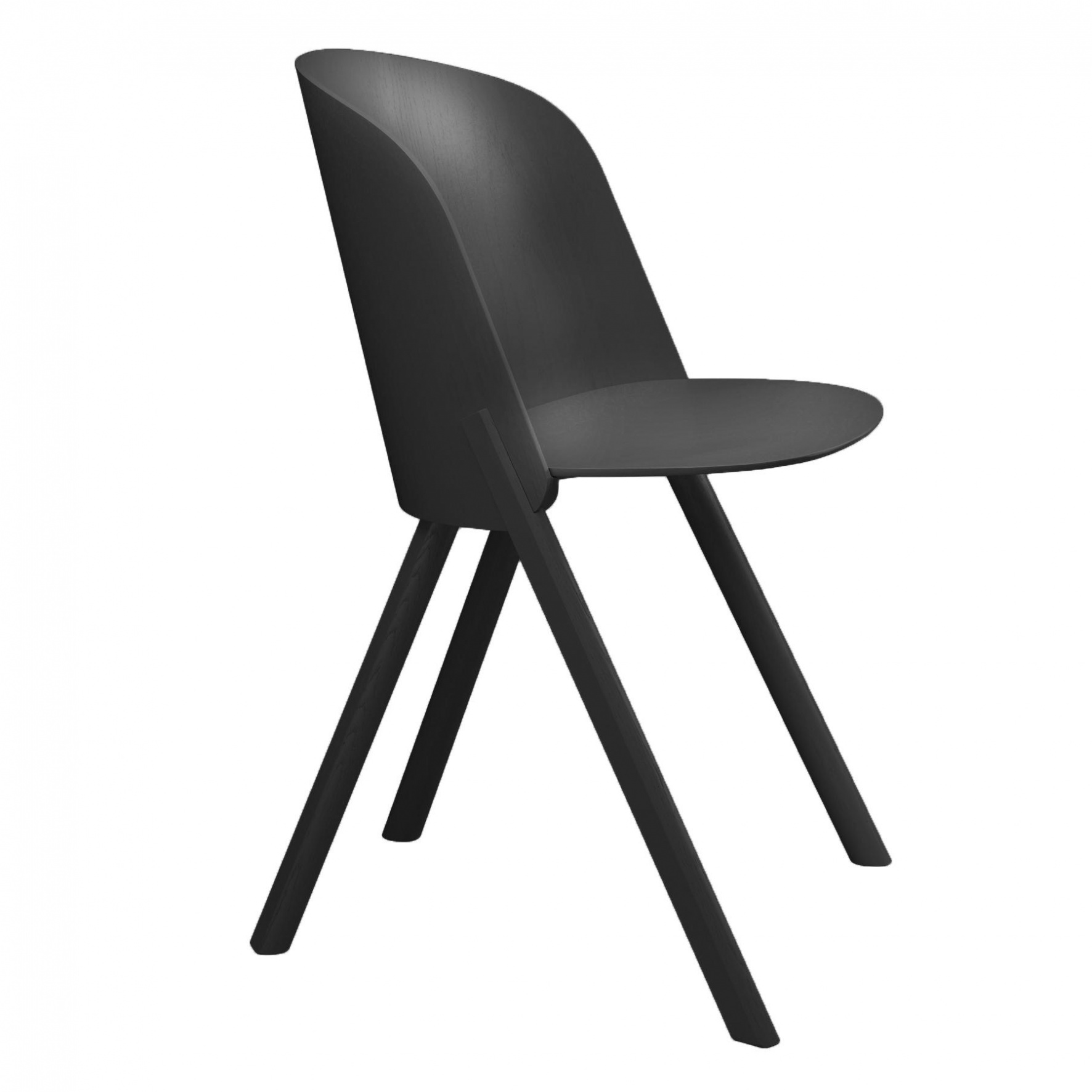 e15 - CH05 This Stuhl - schwarz/lackiert/BxHxT 52.5x78x56.5cm von e15