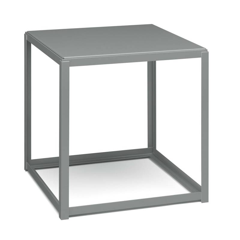 e15 - FK12 FortyForty Beistelltisch stapelbar - verkehrsgrau/Stahl pulverbeschichtet/BxTxH 40x40x40cm/1x Einlegeboden herausnehmbar 38x38x1,9cm von e15