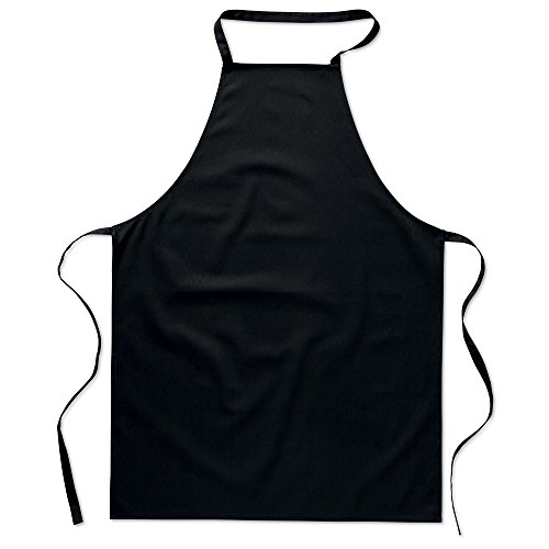 eBuyGB 1 Stück Catering Cooking Uni Chef's Unisex Küchenschürze Baumwolle Schwarz von eBuyGB