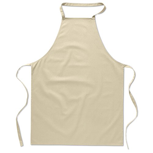 eBuyGB 10 Stück Catering Cooking Uni Chef's Unisex Küchenschürze Baumwolle Beige von eBuyGB