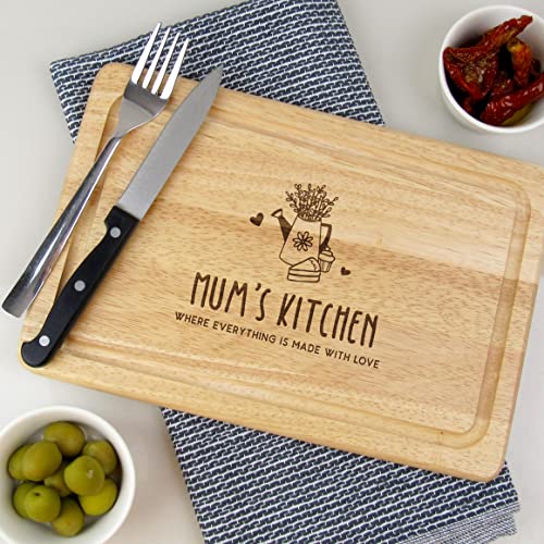 eBuyGB Mum's Kitchen Schneidebrett, Kochgeschenke für sie, Geburtstag, Muttertagsgeschenk für Mama, graviertes Holzschneidebrett eBuyGB Mum's Kitchen Schneidebrett, Kochgeschenke für sie, Geburtstag, Muttertagsgeschenk für Mama, graviertes Holzschneidebrett von eBuyGB