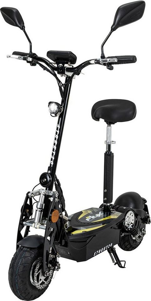 eFlux E-Scooter Street 20 Elektro Roller mit Straßenzulassung klappbar, 500,00 W, 20 km/h, (1 tlg), Scooter - bis 30 km Reichweite inkl. Sitz - 36 Volt 12 Ah Akku von eFlux