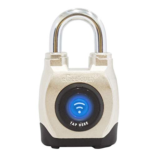 eGeeTouch Outdoor Smart Vorhängeschloss 4. Generation, wetterfest, robustes Design für kommerzielle Nutzung, Bluetooth + NFC (kurzer Bügel) von eGeeTouch