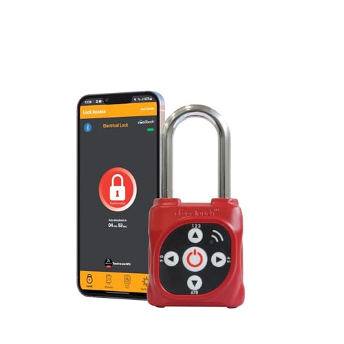 eGeeTouch Smart Mini-Vorhängeschloss (rot) – einzeln von eGeeTouch