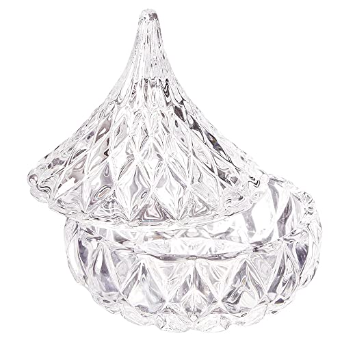 eKsdf Bonbonglas mit Deckel Bonbondose Kristallglas Bonbonschale Süßigkeiten Vorratsglas Glasbehälter für Zucker Kekse Schmuck Kosmetik Zuhause Büro Hochzeit von eKsdf