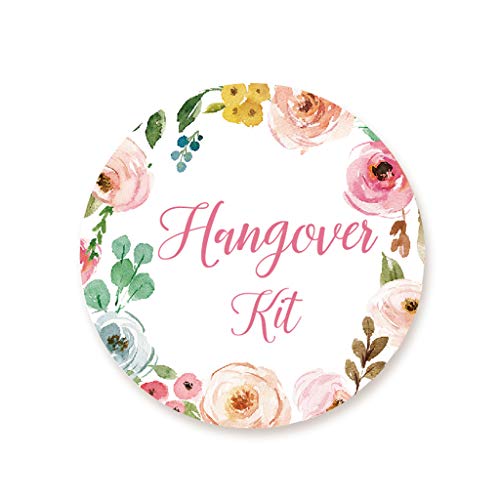 100x Kranz 'Hangover Kit' Sticker - Notfallkit für den Kater danach Aufkleber - Hochzeit Survival Kit für die Hochzeit,Gastgeschenk,Junggesellenabschied, Geburtstag Feier - UNI 321 E von eKunSTreet