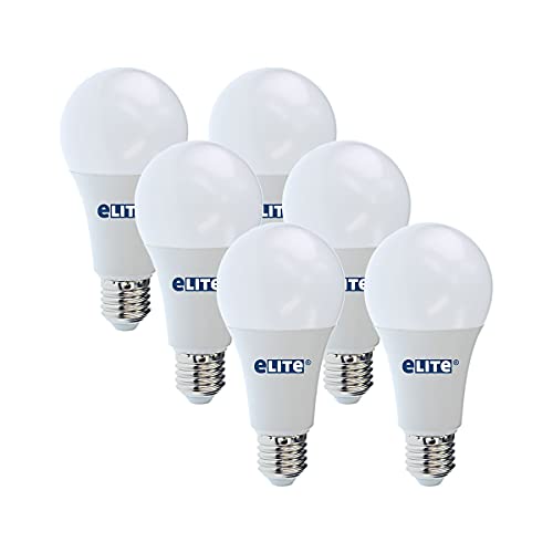 eLITe LED Lampe E27, 15W, 827, 2700K, Warmweiß, 1350lm, 240°, ersetzt 100W, 6 Stück von eLITe