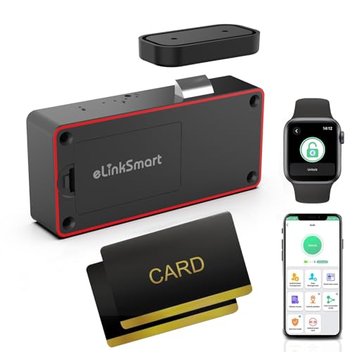 Schrankschloss NFC RFID-Karte eLinkSmart Verstecktes Schubladenschloss für Kindersicherung Schranktür Likördatei Küche Speisekammer Möbel Unterstützung Telefon oder Uhr App ohne Bohren Schwarz Schrankschloss NFC RFID-Karte eLinkSmart Verstecktes Schubladenschloss für Kindersicherung Schranktür Likördatei Küche Speisekammer Möbel Unterstützung Telefon oder Uhr App ohne Bohren Schwarz von eLinkSmart