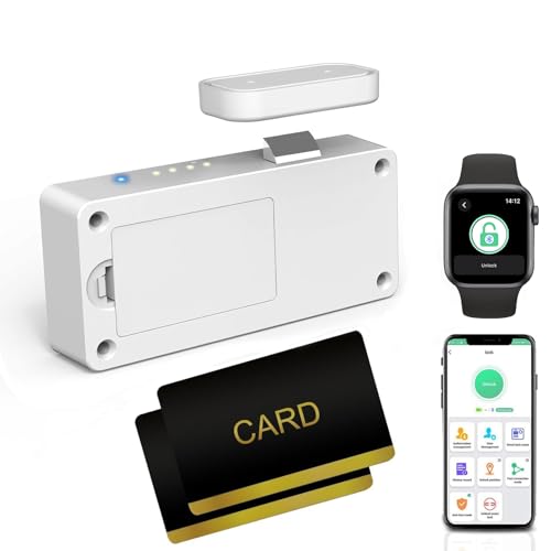 Schrankschloss eLinkSmart Verstecktes Schubladenschloss mit RFID-Karte NFC Kindersicherung Schranktürschloss für Küche Speisekammer Möbel Unterstützung Telefon oder Uhr App von eLinkSmart
