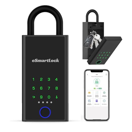 Smart Schlüsselbox mit Fingerabdruck und Zahlencode eLinkSmart Bluetooth Lock Box, IP65 Wasserdicht, Wandmontage, Türaufhängung, geeignet für Haus, Wohnung Version 2025 Smart Schlüsselbox mit Fingerabdruck und Zahlencode eLinkSmart Bluetooth Lock Box, IP65 Wasserdicht, Wandmontage, Türaufhängung, geeignet für Haus, Wohnung Version 2025 von eLinkSmart