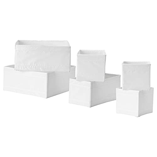 2 x SKUBB – Aufbewahrungsbox, 6 Stück, Weiß von eLisa8