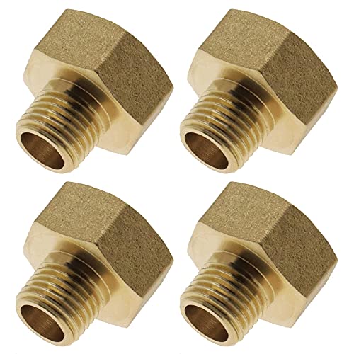 eMagTech 1/2" Innen- auf 1/4" BSP Außengewinde Reduziermuffe Reduzierstück Reduzierhülse Schlauchanschluss Verbindungsstück aus Messing von eMagTech