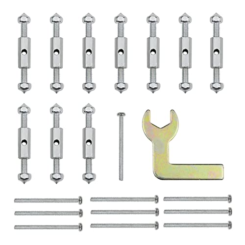 eMagTech 10 Stück Verstellbereich 65-80 mm Metall Silber Schalter Buchse Kassetten Reparatur Feste Schrauben Unterstützung Stange Wandhalterung Box Schraubenschlüssel Set von eMagTech