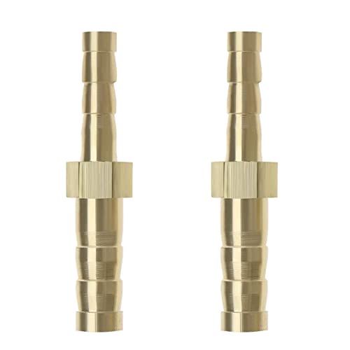 eMagTech 2 Stück Messing Widerhaken Reduzierstück 6 mm auf 4 mm Schlauchverschraubung Adapter Rohr Splicer Verbindungsstück Konverter für Luftleitung Wasserleitung Kraftstoffleitung Ölrohr von eMagTech