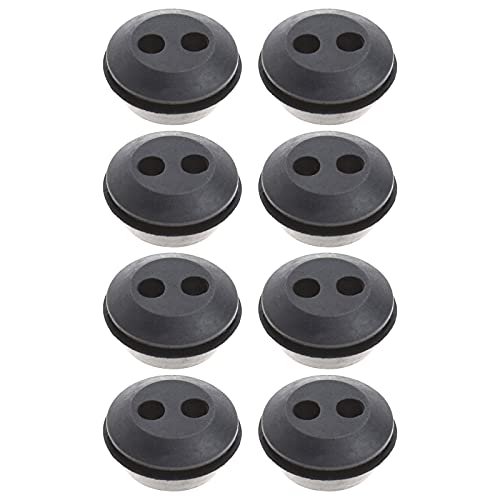 eMagTech 8 Stück 5x19mm 2 Loch Kraftstofftank Gummitüllen Schwarz für Cutter Gras Trimmer Rasenmäher Freischneider Gebläse Teile von eMagTech