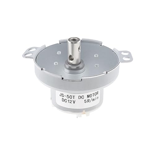 eMagTech JS-50 DC-Mikrogetriebemotor Metallgetriebe Elektrischer Synchronmotor Drehteller für Ausstellungsstände Kunsthandwerk Beleuchtungskörper DC 12 V, 5 U/min von eMagTech