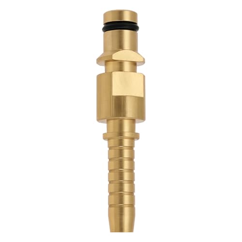 eMagTech 1 Stück Messing Schnellverbindung, oben Durchmesser 12 mm, Einführungsteil Durchmesser 9 mm, kompatibel mit Kärcher K2 K3 K4 K5 K6 K7 Hochdruckschlauch Reparatur von eMagTech