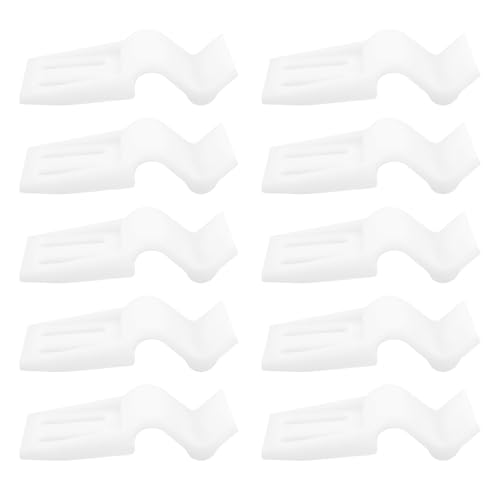 eMagTech 10 Stück Badewannenpaneel-Clips Acryl-Badewannenbrett-Clip-Zubehör für die Installation Moderner Badezimmer-Accessoires 22x50x58mm Weiß von eMagTech
