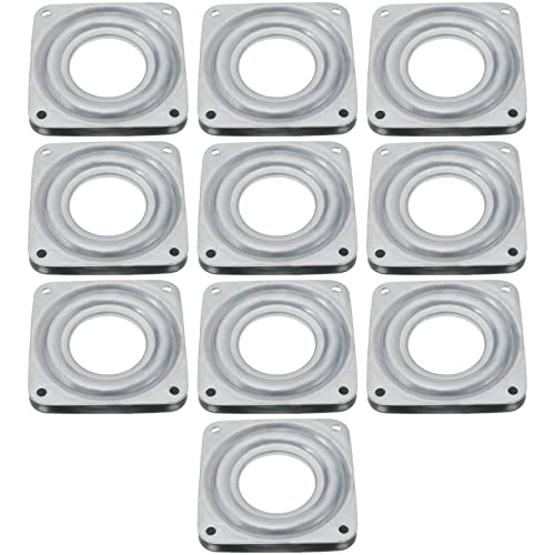 eMagTech 10 Stück Lazy Susan Drehtellerlager Quadratische Drehplatte Schwerlastdrehplatte Zubehör für Möbel Barstühle Bürodrehstühle 7,1 X 7,1 Cm/ 3 X 3 Zoll von eMagTech