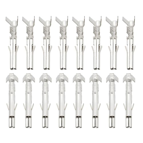 eMagTech 100 Stück 5557 4,2 Mm Crimp-Anschlussklemmen Crimp-Stecker W2W Draht-zu-Draht-Crimp-Stecker Kompatibel mit Molex Mini Kompatibel mit Jr. Style 39000038 von eMagTech