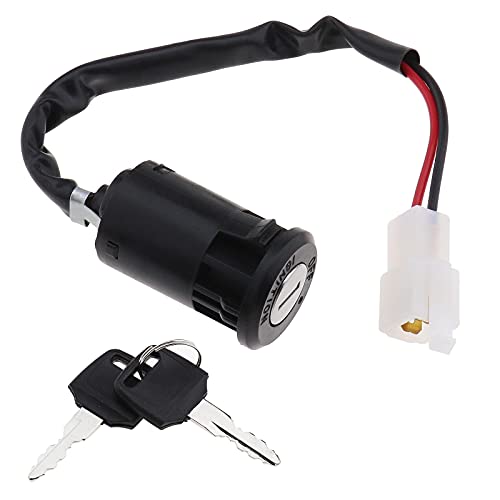 eMagTech 12V Zündschalter Zündzylinderschalter Zündzylinder Schalter 2-Draht-Typ EIN-Aus Mit 2 Schlüsseln Auto Motorrad von eMagTech