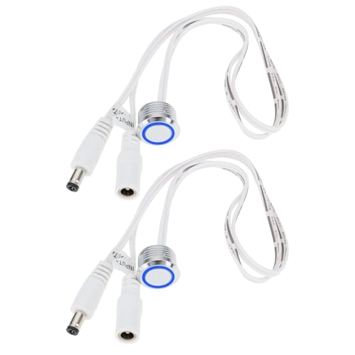 eMagTech 2 PCS Strip Touch Dimmschalter mit Stecker Und Buchse 24V/12V 17,5mm Geeignet für LED-Streifen von eMagTech