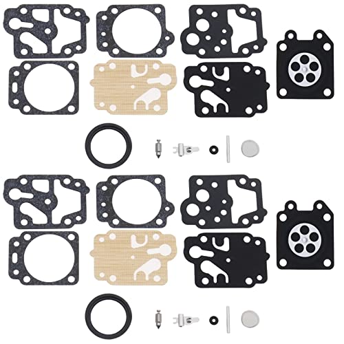 eMagTech 2 Sets Vergaser Membran Reparatursatz Kompatibel mit Walbro WYJ Serie Kompatibel mit Honda GX25 GX35 HHB25 HHH25 Kettensäge Ersetzt K20-WYJ von eMagTech