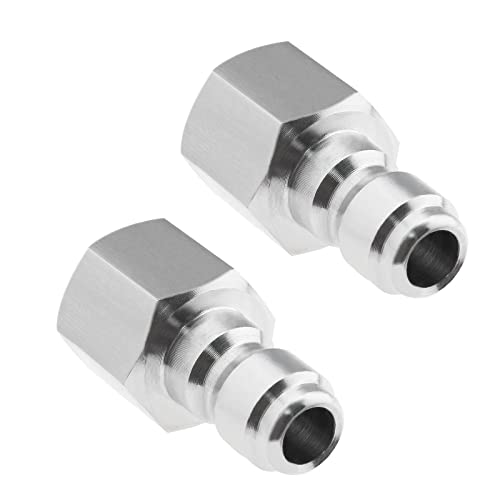 eMagTech 2 Stück Hochdruckreiniger Adapter 1/4 Zoll NPT Innengewinde Schnellkupplung 304 Edelstahl Kupplung für Hochdruckreiniger Auslass Sprühlanze 5000 PSI von eMagTech